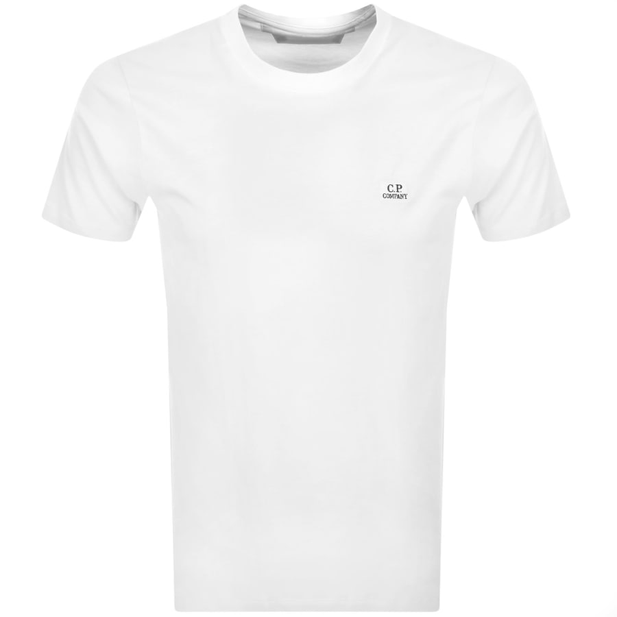Tシャツ・カットソー C.P. Company FW24 SHIRT WITH LOGO (17CMOS135A 005783G999) CP Company Logo T Shirt White | Mainline Menswear United States